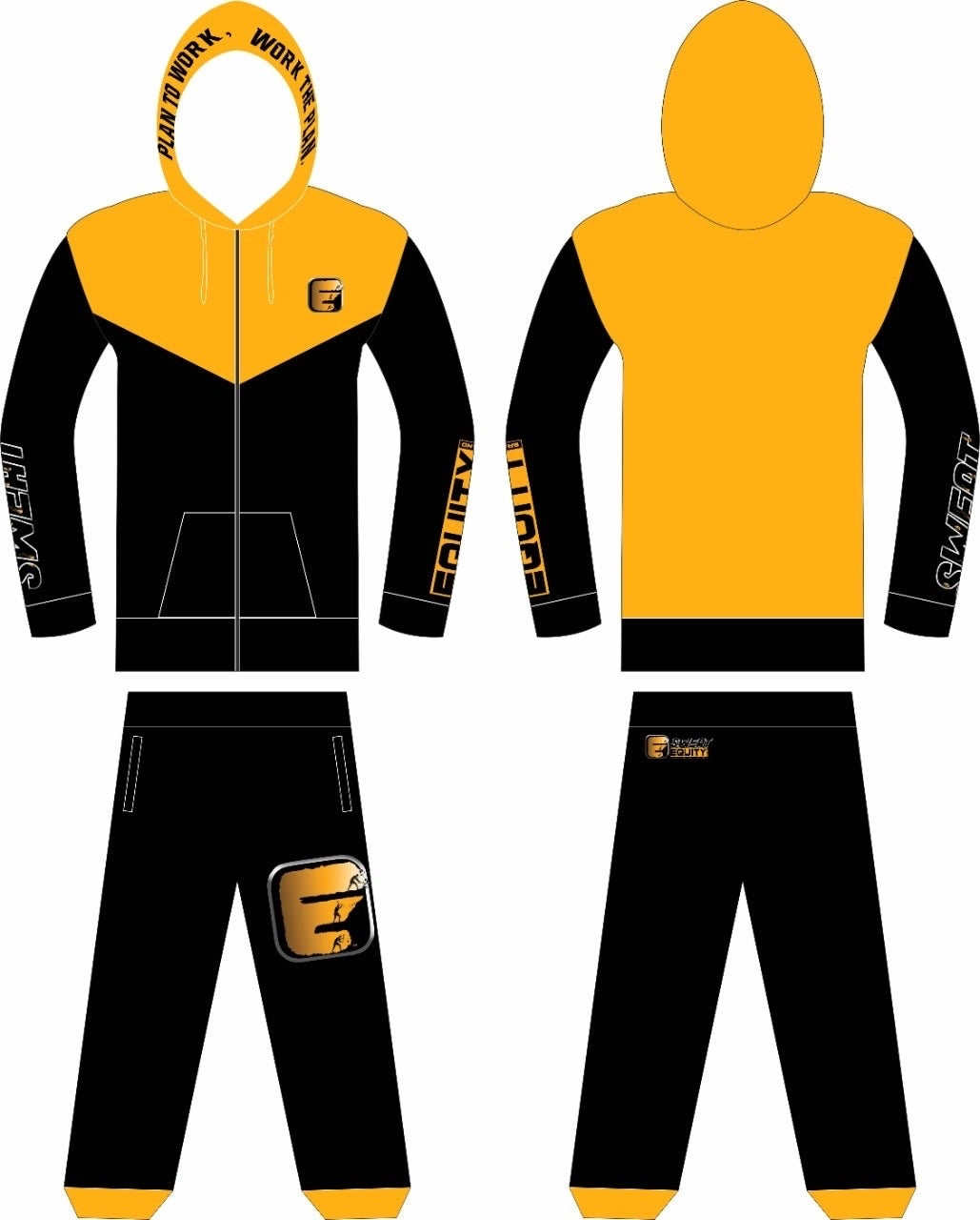 Plan to Work, Work the Plan ZipUp Hoodie (Hoodie Only)