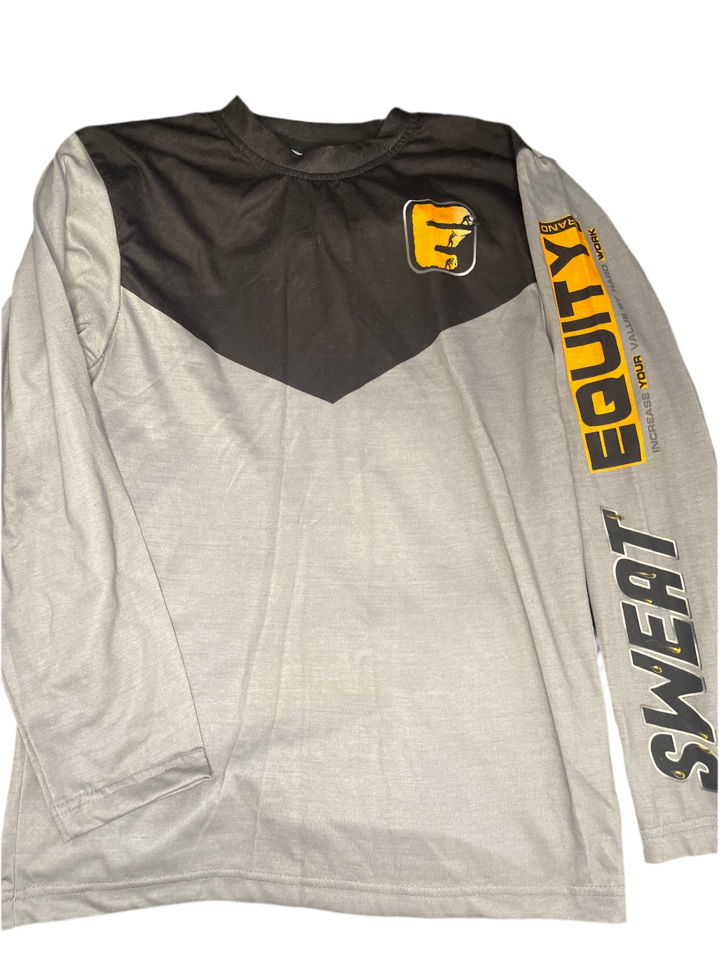 Long Sleeve 2 tone Shirt, Sweat Equity