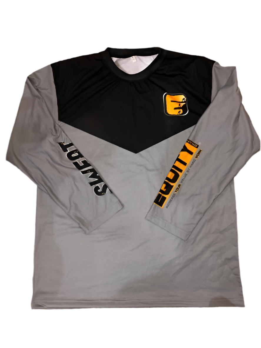 Long Sleeve 2 tone Shirt, Sweat Equity
