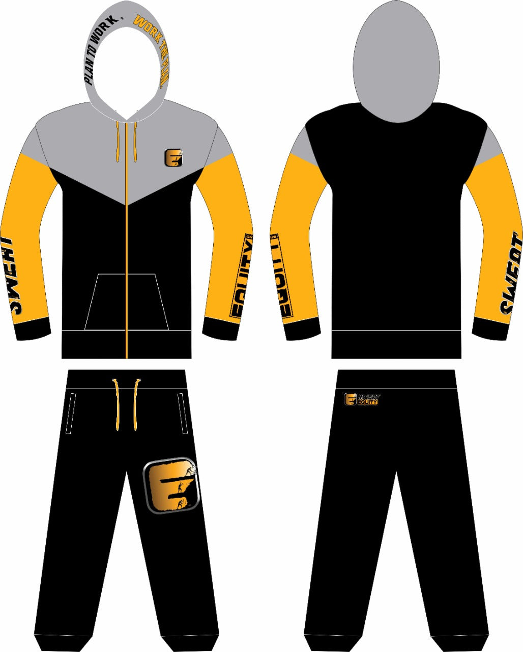 Plan to Work, Work the Plan ZipUp Hoodie (Hoodie Only)