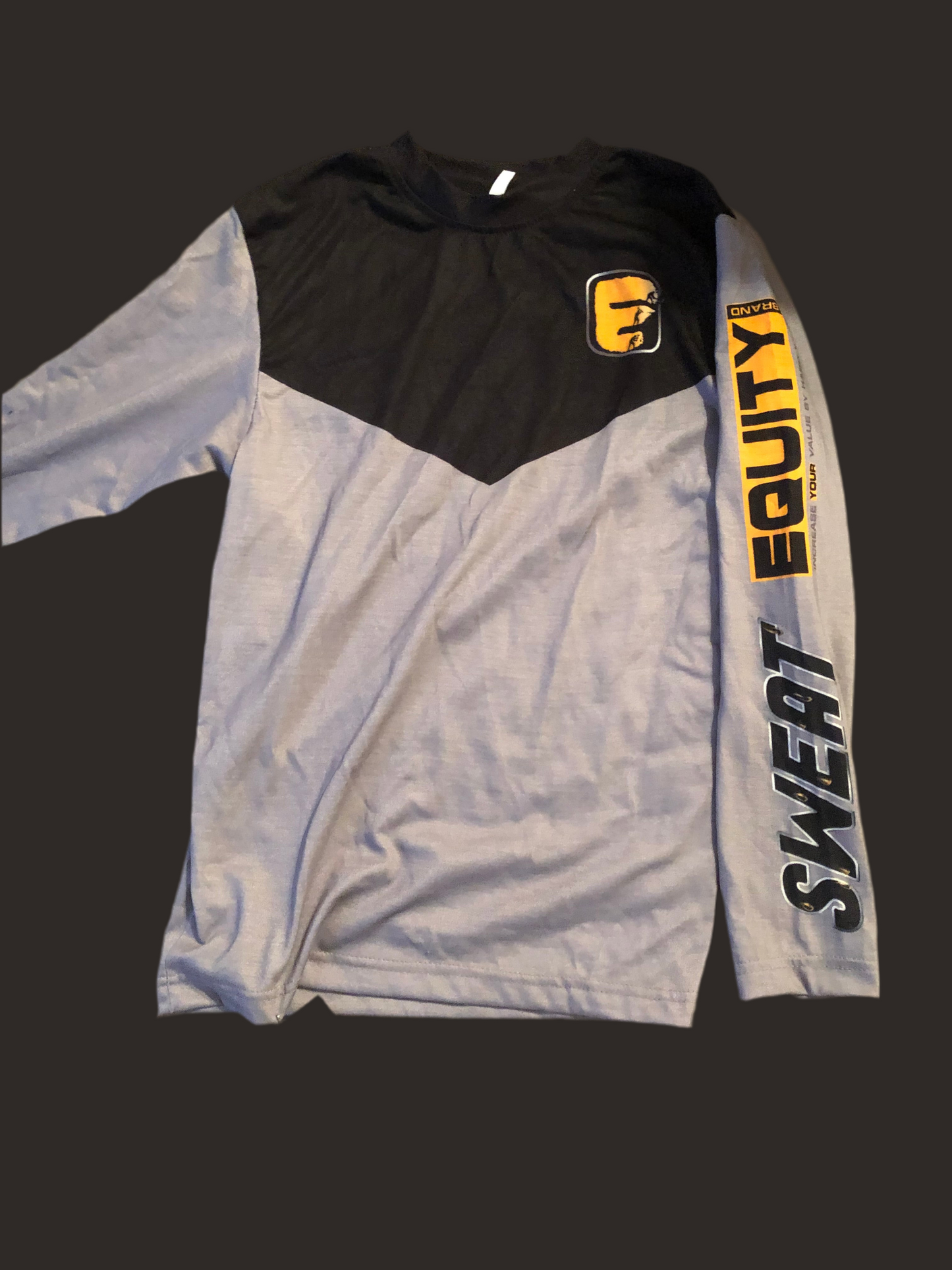 Long Sleeve 2 tone Shirt, Sweat Equity