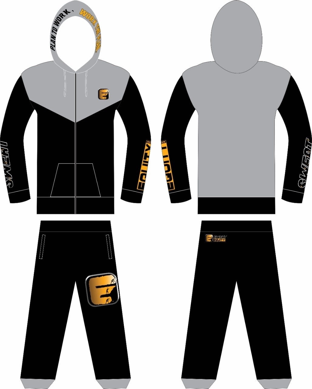 Plan to Work, Work the Plan ZipUp Hoodie (Hoodie Only)