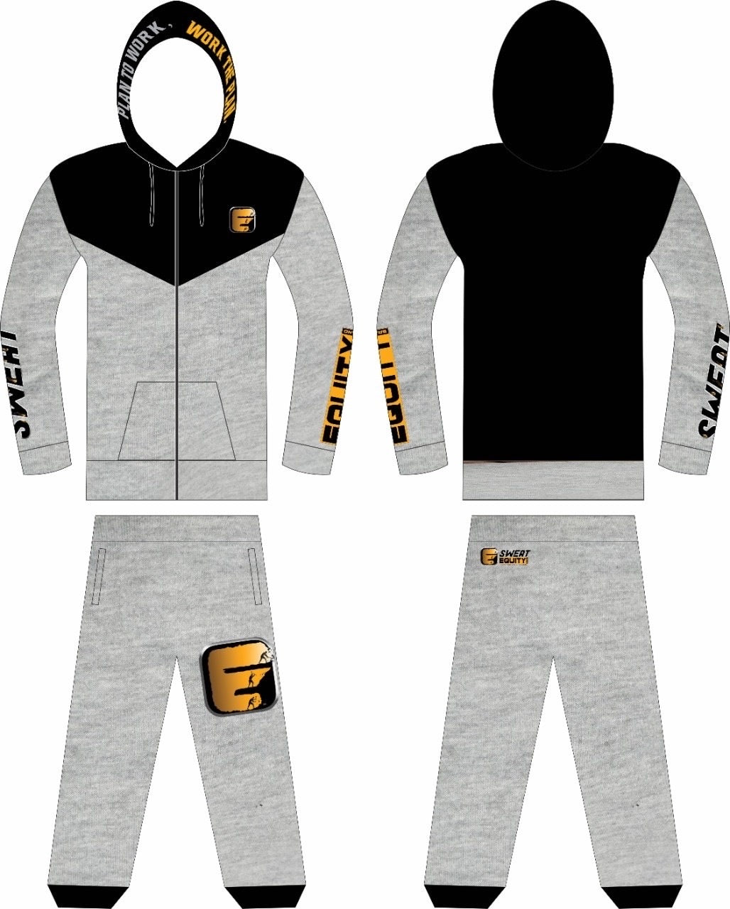 Plan to Work, Work the Plan ZipUp Hoodie (Hoodie Only)