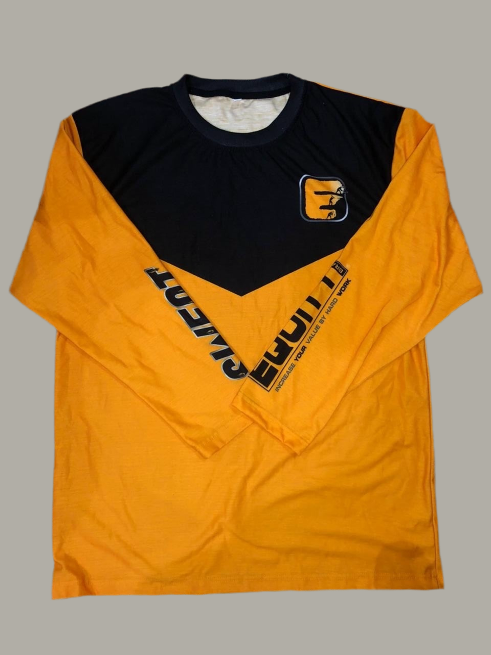 Long Sleeve 2 tone Shirt, Sweat Equity